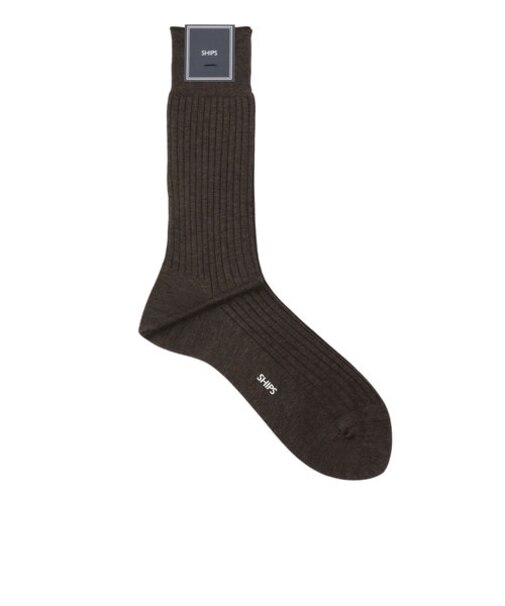 SHIPS: コットン ドレス リブソックス