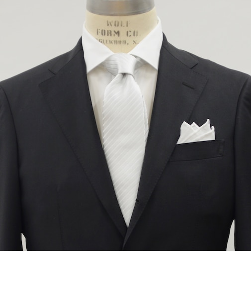 SHIPS: シルバー フォーマル ネクタイ