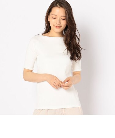 PrimaryNavyLabel: テレコ ボートネックプルオーバー