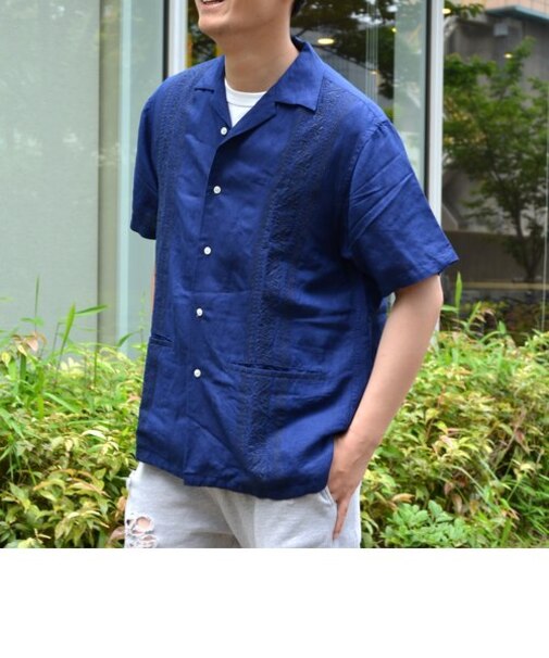 SU: リネンレーヨン キューバシャツ