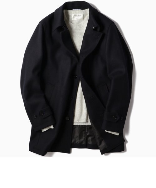 SHIPS HAMILTON LAMBSWOOL メルトン シングルピーコート SHIPS（シップス）の「SC: HAMILTON LAMBSWOOL メルトン シングル P