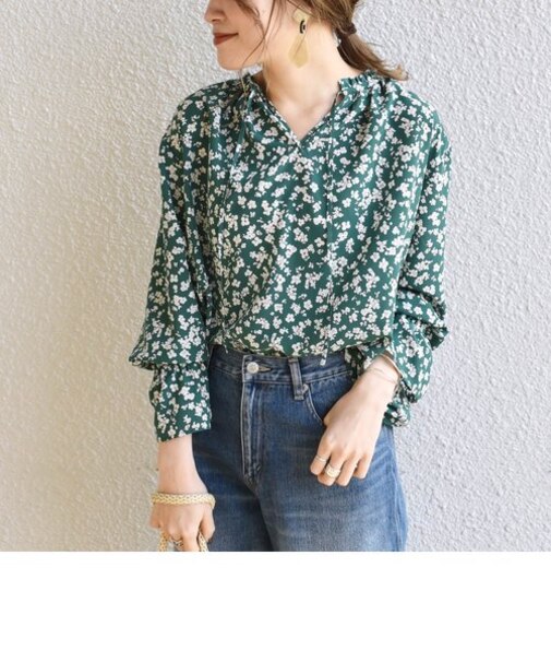 【WEB限定】フラワープリント2WAYブラウス◇