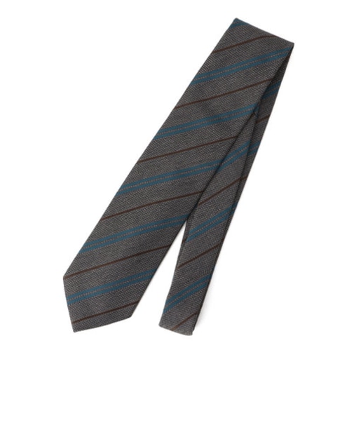 Stefanobigi: ウール シルク グレナディン ストライプ ネクタイ