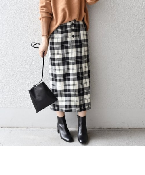 タータンチェックタイトスカート◇