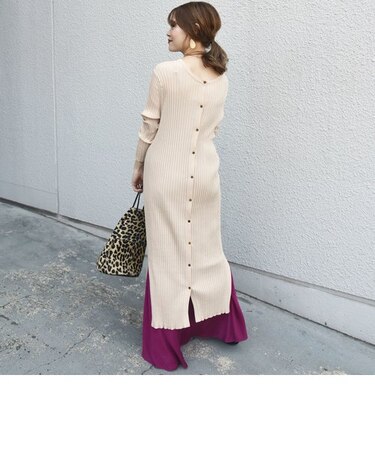 リブカーディガンワンピース◇
