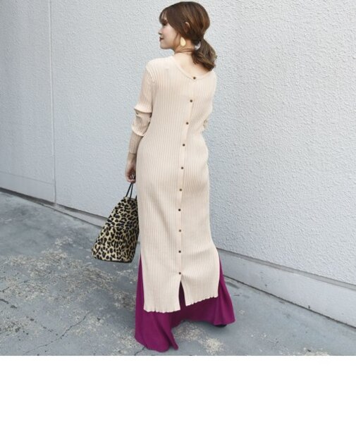 リブカーディガンワンピース◇