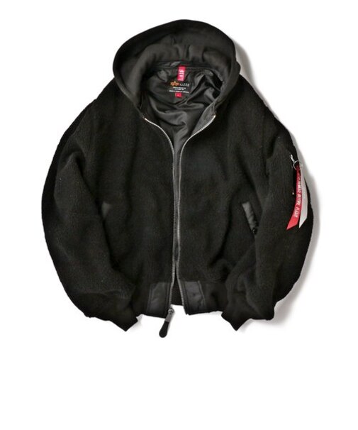 ALPHA: 別注 ビッグシルエット シェルパフリース MA-1 NATUS