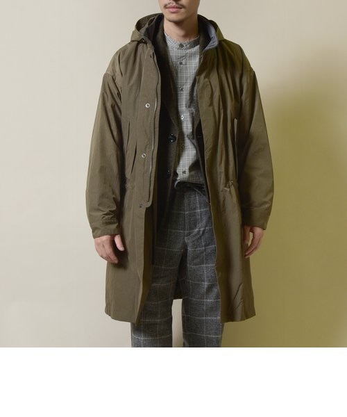 STILL BY HAND: 別注 ビッグシルエット ナイロン ミリタリー コート