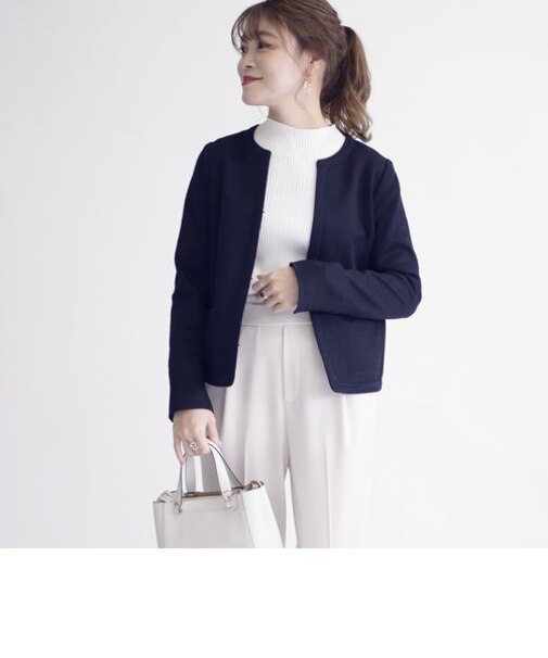 ジャージーツイードノーカラージャケット 20SS《フォーマル対応》