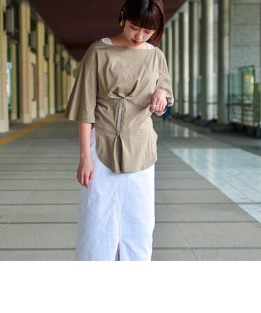 SHOP PRESSフックアシンメトリーカットソー◇