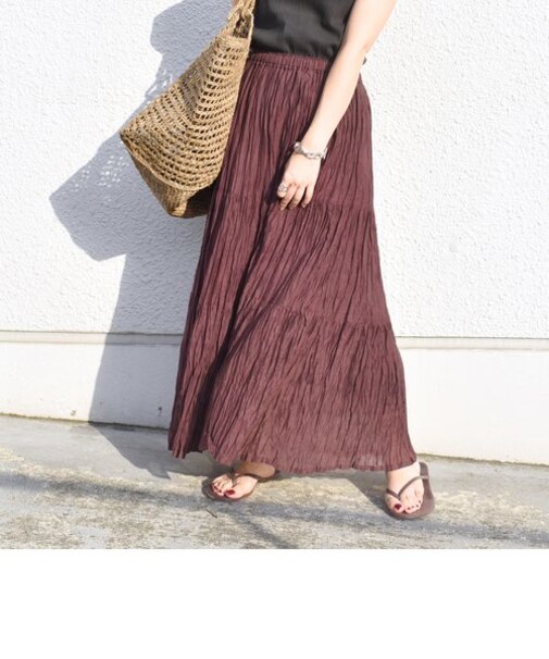 コットンボイルクリンクルスカート