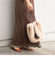 SHIPS any: ファー巾着バッグ