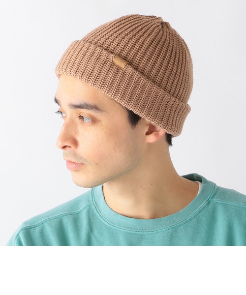 PALACE ブラック ニット帽 OSFM SHIPS any: 畦編み 5ゲージ ワッチキャップ/ニット帽｜シップス