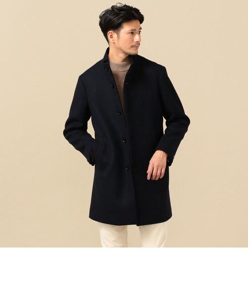 SHIPS スーパー140'S 100%WOOL メルトン スタンドカラーコート SHIPS: スーパー140'S 100%WOOL メルトン スタンドカラー コート