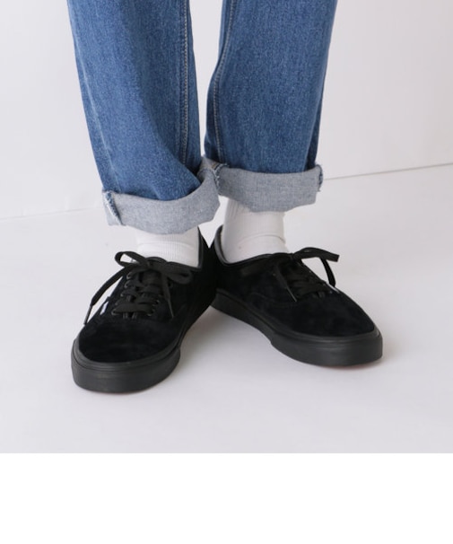 VANS: オーセンティック  ブラック スエード スニーカー