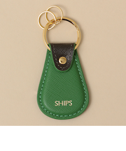 【WEB限定】SHIPS: 【SAFFIANO LEATHER】 2トーン キーホルダー