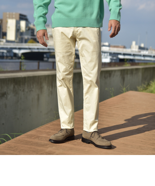 SHIPS:〈抗菌加工〉japan quality カラー テーパード スリム チノパンツ