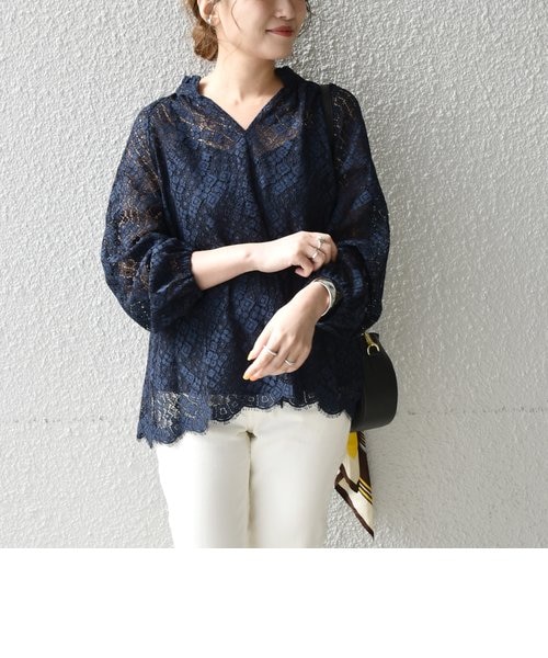 ships any キーネック レース ブラウス SHIPS any: キーネック レース ブラウス｜シップスの通販｜&mall