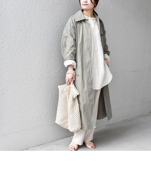 【美品】fig London シャンブレーコート シャンブレーツイルステンカラーコート（2002262334
