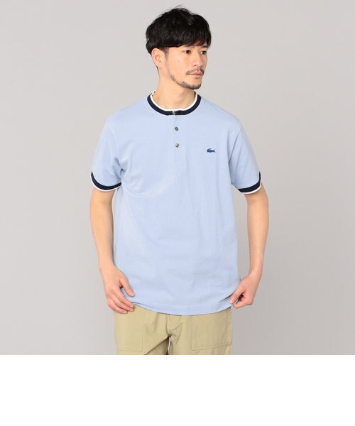 SHIPS別注】LACOSTE: カノコ ヘンリーネック ラインリブ Tシャツ