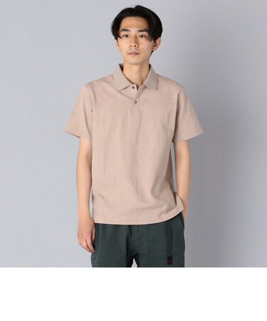 SHIPS: リンクス ジャガード リーフ柄 リブ ポロシャツ