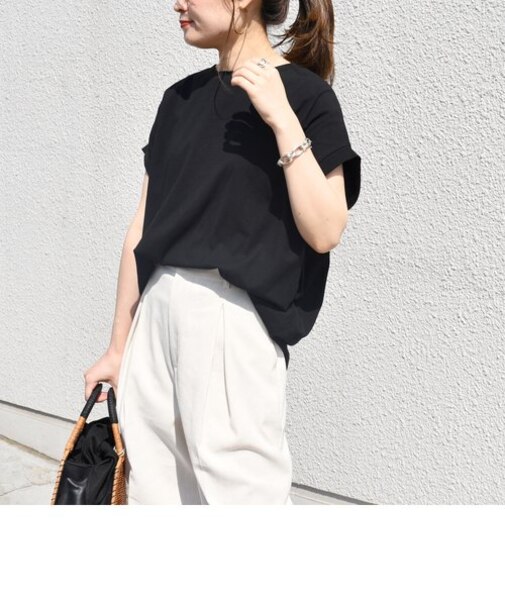 〈汗染み防止/接触冷感〉 ニュアンスカラーノースリーブカット