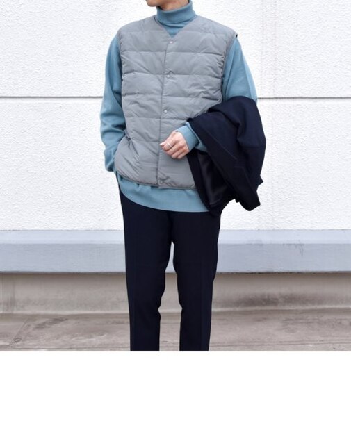 【SHIPS any別注】TAION: リバーシブル ステッチレス インナー ダウンベスト◇