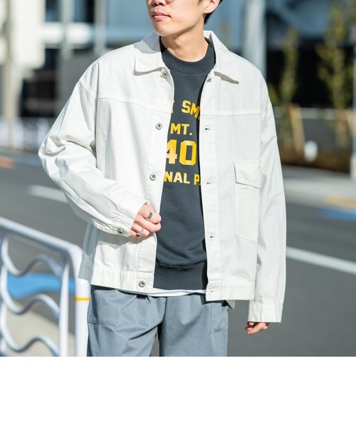 ☆新品 SHIPS any デニムジャケット　オフホワイト FREE☆ SHIPS any: ［SHIPS any DENIM］ オーガニック TRUE COTTON