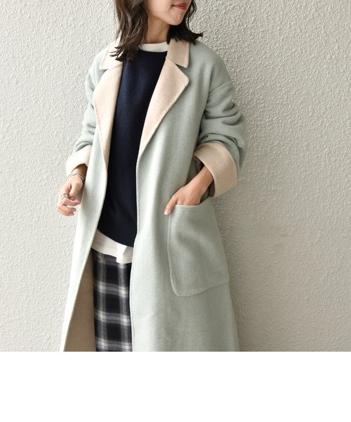 美品✨シップス エニィ リバー リラックス チェスター ロング コート 38 M SHIPS any: リバー リラックス チェスター ロング コート
