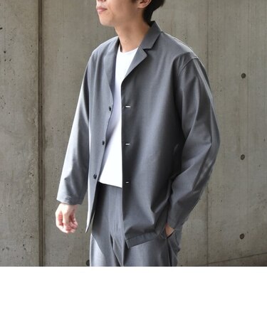 SHIPS any: 【ストレッチ】 ラペル シャツジャケット セットアップ対応◇