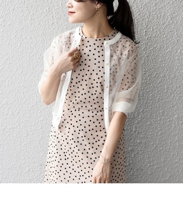 little black:オーガンジーニットカーディガン 21FW