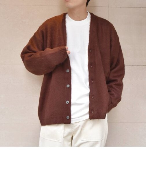 SHIPS any: シャギー モヘヤライク カーディガン◇