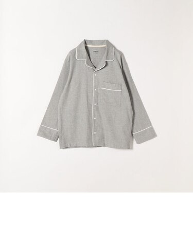 SHIPS any & cozy: オープンカラー パジャマ フランネルシャツ<WOMEN>