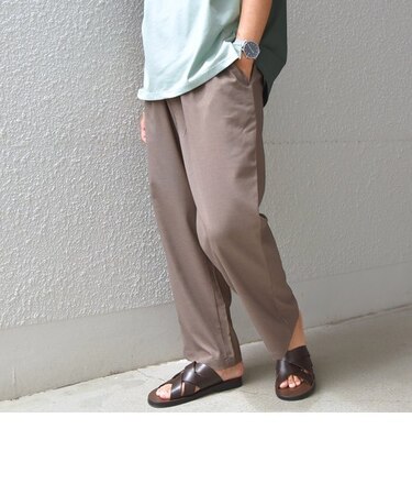 SHIPS any: 【ウォッシャブル】リネンライク イージーパンツ セットアップ対応◇