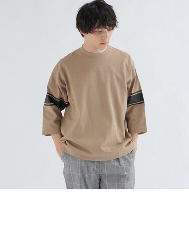 SHIPS any: 6分袖 フットボール Tシャツ◇