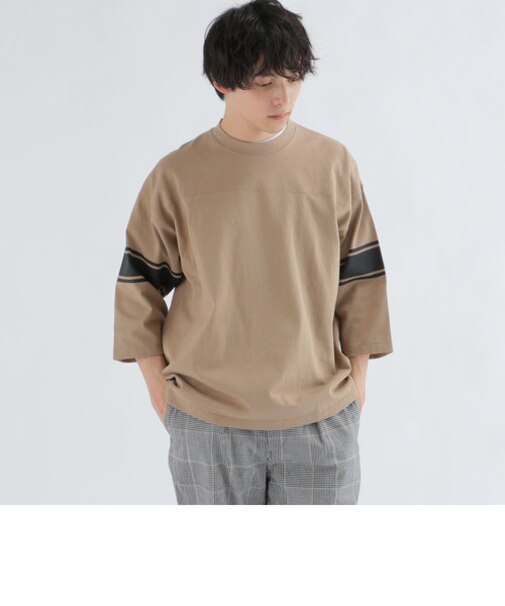 SHIPS any: 6分袖 フットボール Tシャツ◇