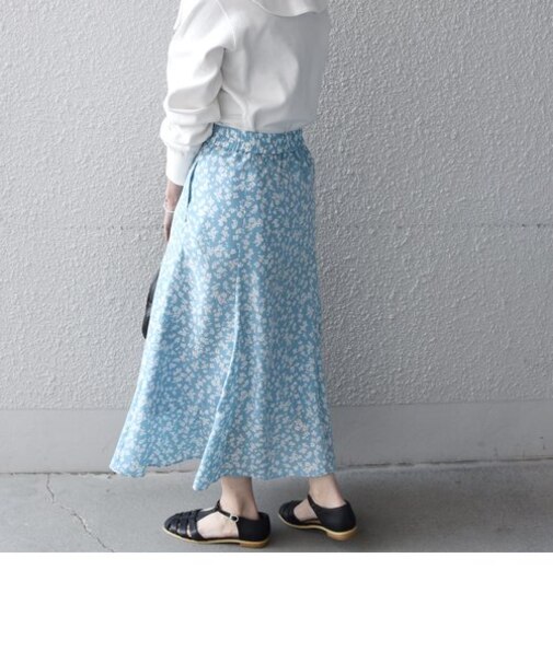 SHIPS any:〈ウォッシャブル〉フラワー マーメイド スカート