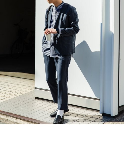 SHIPS any: 【ウォッシャブル】ノーカラー セットアップ スーツ 22SS