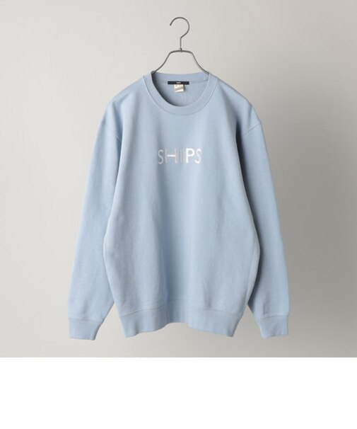 *SHIPS: 刺繍 SHIPS ロゴ ユニセックス クルーネック スウェット