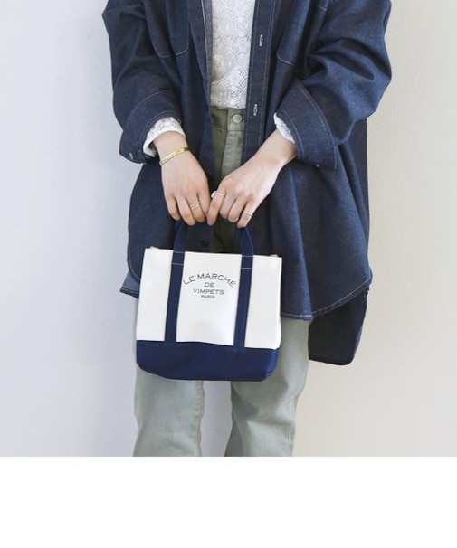 【SHIPS any別注】LE MARCHE DE VIMPET: ミニ キャンバス 2WAY ショルダーバッグ
