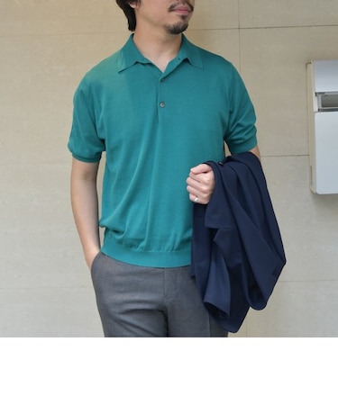 SHIPS:シーアイランド コットン ニットポロ