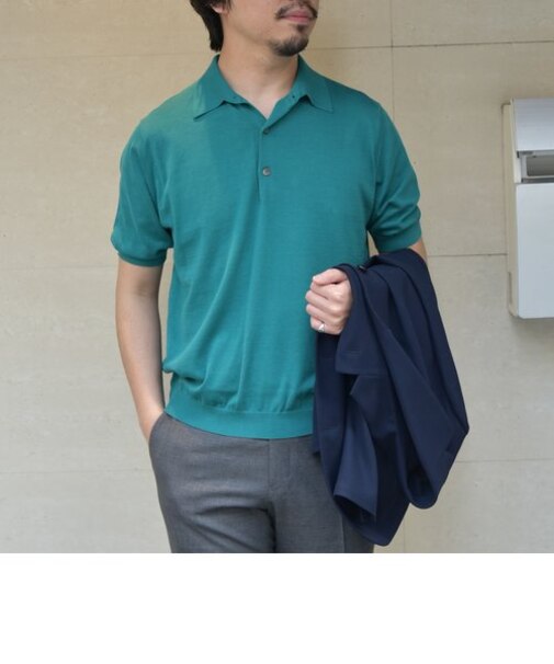 SHIPS:シーアイランド コットン ニットポロ