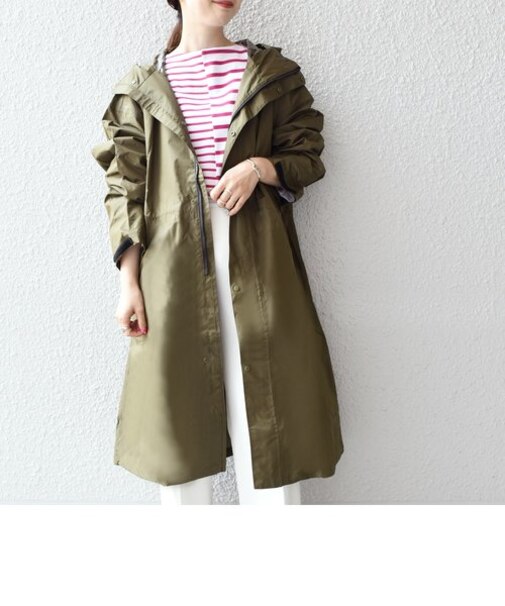 Wpc.:〈手洗い可能〉ユニセックスレインバイシクルモッズコート◇