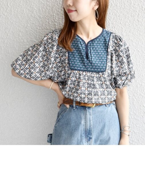 SHIPS any:〈手洗い可能〉Paris Authentique サラサ ブラウス