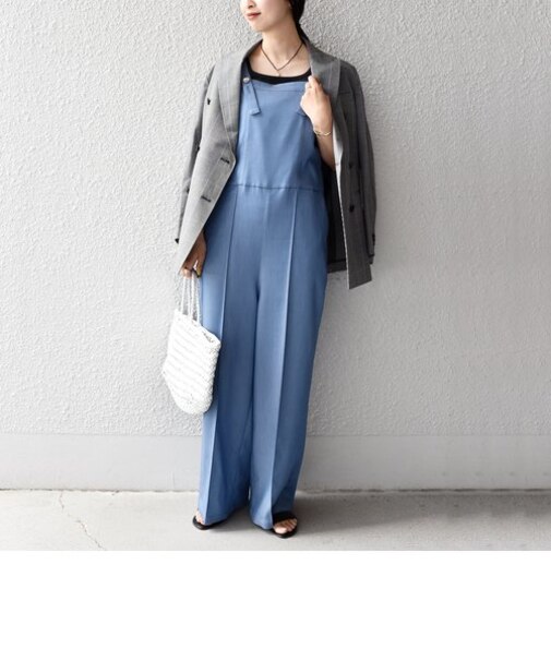 *〈手洗い可能〉ツイルサロペット◇