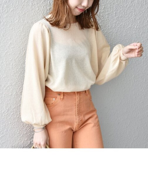 SHIPS any: シアー パフ プルオーバー