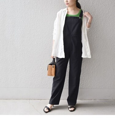 〈手洗い可能〉Vラインバックサロペット