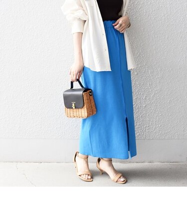 *〈手洗い可能〉カラーバリエーション2WAYリブスカート◇