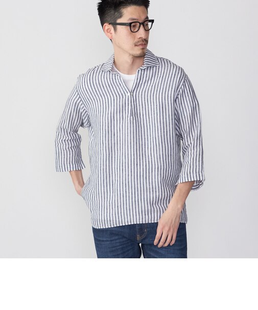 SHIPS: Herdmans リネン リラックス 7スリーブ カプリシャツ