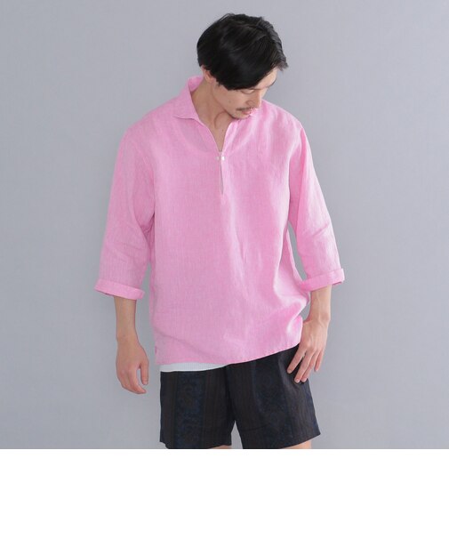 SHIPS: Herdmans リネン リラックス 7スリーブ カプリシャツ